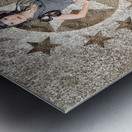 Asian military pinup girl in retro air force style Metal print