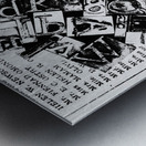 Ink and block Metal print