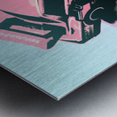 Retro race colours Metal print