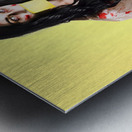 Deceased business woman with memo message on face Metal print