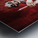 Dr Death clown with big red hypodermic needle Metal print