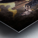 Storybook queen jester holding religious cross Metal print