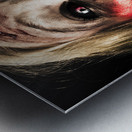 Dark and scary horror face. Evil laugh Metal print