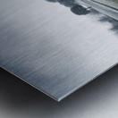 Cold blue winter road Metal print