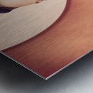 Retro pin up pop art. Soda girl from 1950 Metal print