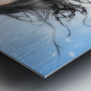 Hair makeup and fashion portrait. Calm of freedom Metal print