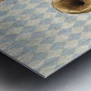 Pin up gramophone girl Metal print