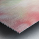 Blushing pinup girl in haze of makeup hues Metal print