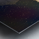 Happy Woman Walking Outside On A Rainy Summer Day Metal print