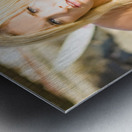 Sensuous woman playing with water Metal print