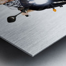 Woman Riding Motorbike At Speed Metal print