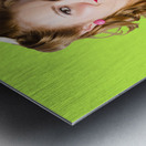 Happy young housewife Metal print