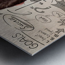 Creative businessman looking to plan business idea Metal print