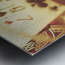 Love of whisky and card games Metal print