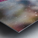 Beautiful pin up woman catching rain water Metal print