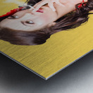 Beautiful american military pin up girl Metal print