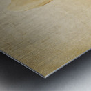 Old vintage gold gramophone photo. Classical sound Metal print