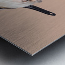 Funny pin up housewife saluting for cooking duties Metal print