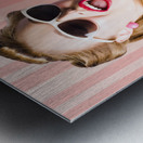 Surprised Girl In Retro Fashion Style Glamur Metal print