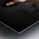 Motorcyclist Riding Bike At Fast Pace Metal print