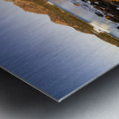 Golden rocky beachfront Metal print