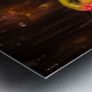 Glass of fresh apple cider Metal print