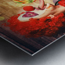 Scary circus clown at horror birthday party Metal print