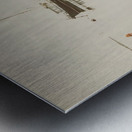 Fishing boat trawler docked at Tasmanian harbor Metal print