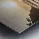 Sunlit stony seashore Metal print