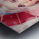 Sexy blonde vintage pinup girl. Field of dreams Metal print