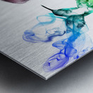 Sugar skull girl blowing on smoking gun Metal print