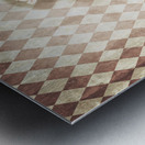 Vintage pinup fashion model in womens sunglasses Metal print