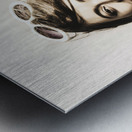 Classy cool hairstyle pin up Metal print