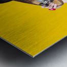 Cute pinup skater girl in punk glam fashion Metal print