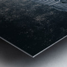 Funny businessman making impact with smashing idea Metal print