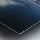 Blue moonlight beach landscape Metal print