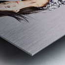 Sexy Biker Girl Metal print