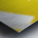 Pinup typist writing story on typewriter Metal print