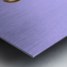 Pin-up woman balancing sound with record music Metal print