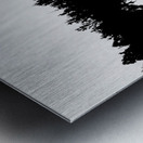 Sound waves made of trees reflected Metal print