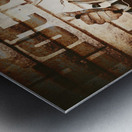 Old fashioned gent cheering to hot coffee Metal print