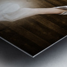 Creepy attic girl with bright halloween ideas  Metal print