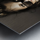 Beauty woman posing in formal evening wear Metal print