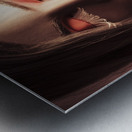 Vampire girl with holding glass of blood Metal print