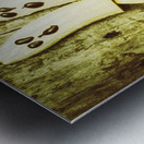 Bananas with painted chocolate faces Metal print