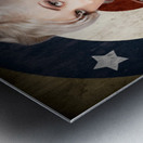 Military pin up woman taking airplane pilot oath Metal print