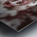 Zombie girl making phone call to dead valentine Metal print