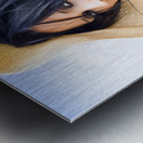 Young Brunette Woman Vacationing At The Beach Metal print