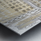 Hand drawn sketch of a busy New York City street Metal print