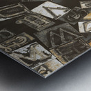 Hand drawn sketch of a busy New York City street Metal print